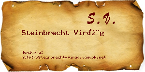 Steinbrecht Virág névjegykártya